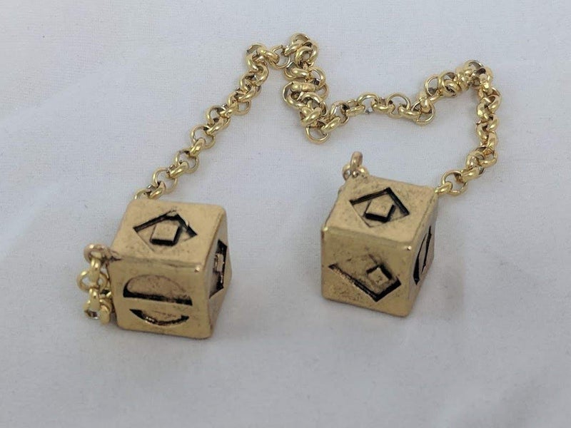 Custom 3d Stuff Antiqued Weathered Metal Han Solo Smuggler's Dice with box - Image 3